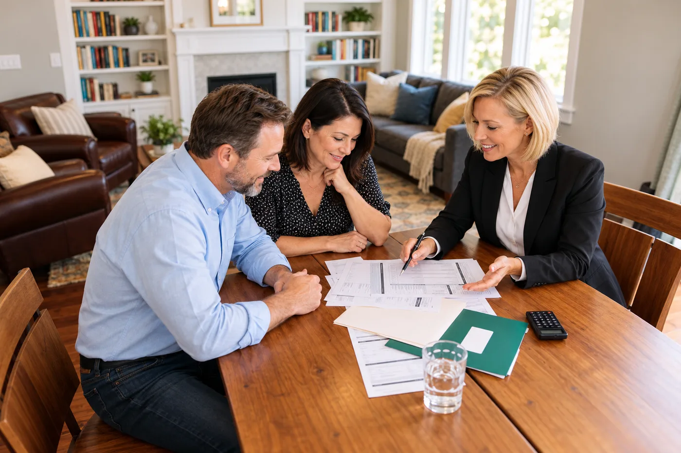 A warm home loan consultation between two people.